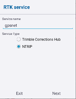Trimble Penmap RTK service